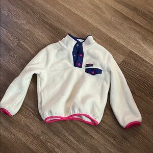 GAP Kids White and Blue Fleece Sweatshirt